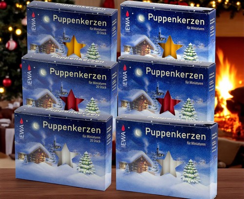 Jeka puppenkerzen rot weiss - puppenkerzen,