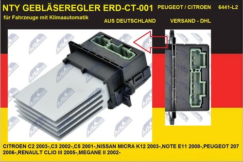 Gebläseregler für citroen - geblÄseregler, c2