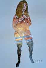 Unikat erotisches Gemälde