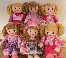 Weichkörperpuppe XL 50cm mit Kleid Puppe Rosa Püppchen Zöpfe Geschenk NEU ♥