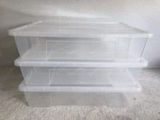 3 x Ikea SAMLA Box je 55 l 78 x 56 x 18 Transparent + Deckel Aufbewahrungsbox