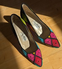 Pumps buntes Wildleder Gr. 38