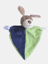 Schmusetuch HUND C. A. T. Hündchen dreieckig grün blau Schnuffeltuch Kuscheltuch