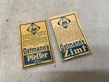 OSTMANN`S GEWÜRZE PFEFFER ZIMT RATION WEHRMACHT VERPFLEGUNG MARKETENDERWARE
