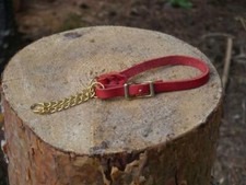 Rotes Fettlederhalsband m