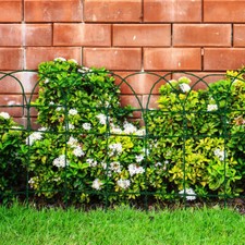 Ziergeflecht Gartenzaun Ziergitter Draht Blumendraht Grün Beetumrandung 