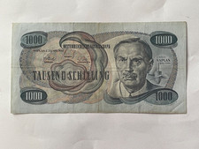 1000 Schilling Banknote 1961 Kaplan