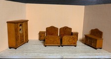 Alte Puppenmöbel Schlafzimmer Möbel 50er Jahre Puppenstube Puppenhaus Holz