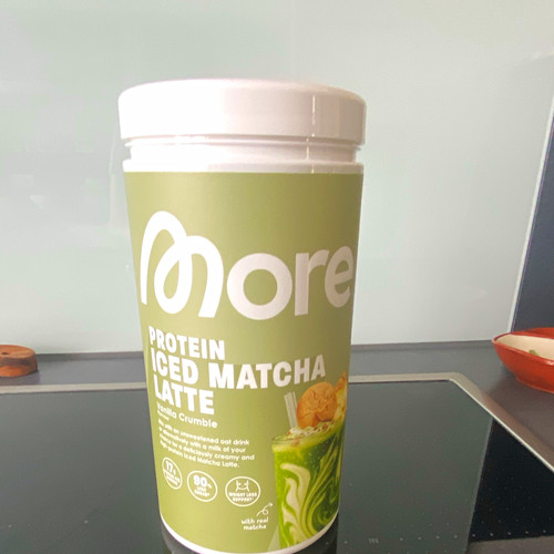 More protein iced matcha latte - more,