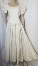 Laura Ashley Kleid 36 weiß ivory vintage Baumwolle Ballkleid Theater Brautkleid