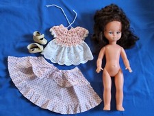    Puppe Vintage RICARDO 70er Jahre ca. 29 cm Kleidung Ständer