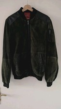 Grüne Lederjacke Gr. S