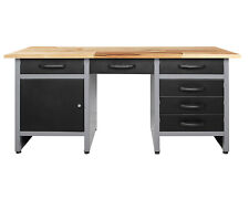 Ondis24 Werkbank Werktisch Montagewerkbank Werkstatt 160 cm 6 Schubladen 1 Tür