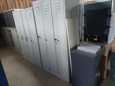 Spind Schrank Spint Blechschrank Arbeitsschrank 3er Grau