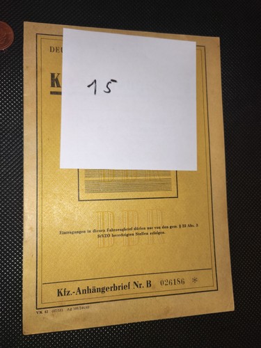 Ddr kfz brief anhänger - ddr,