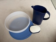 Tupper Tortenbehälter Durchmesser 32 cm mit Deckel und Saft - Kanne gebraucht