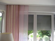 11 Flächenvorhänge, Schiebegardinen in Rosetönen incl. Schienen