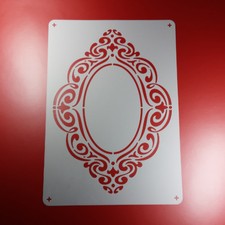 A4 Schablone Ornament Rahmen