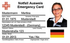 F.S.D. - Notfallausweis  -