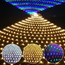 LED Lichternetz Lichterkette Pavillon Balkon Fenster Außen Innen Leuchte Party