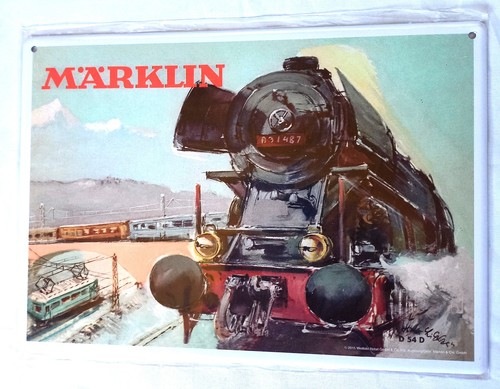 Märklin blechschild lok - blechschild,