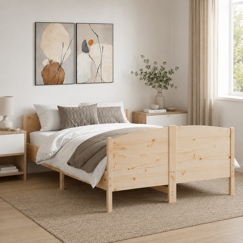 Massivholz bett kiefer - massivholz,