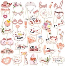 Roségold Fotokabine: 40 JGA Hochzeit Accessoires & Requisiten Foto Booth