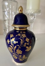 Deckelvase , Echt Kobald