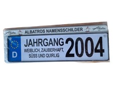 Albatros Blechschild Namensschild Jahrgang 2004 weiblich zauberhaft süß