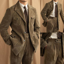 Schwarzer Cord-Anzug Für