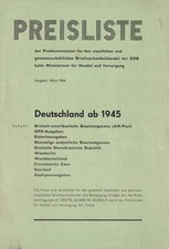 Preisliste des Briefmarkenfachhandels der DDR März 1964
