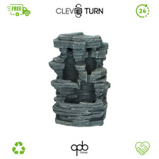 Zimmerbrunnen Grand Canyon  Wasserfall in Steinoptik  Weiße LED Beleuchtung