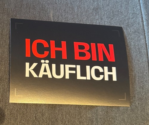 Postkarte ich bin käuflich - postkarte,