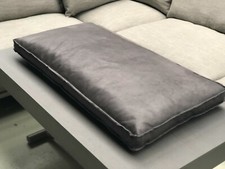 Tommy M. by Machalke Leder Kissen grau / grafit offene Naht Sitzkissen Bull IT 