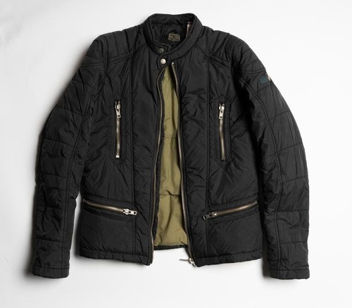 Men diesel jacket black - black, nylon