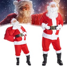 Weihnachtsmann Kostüm Herren Weihnachtsmannkostüm Nikolauskostüm 6-teiliges