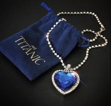 Halskette Herz des Ozeans Kette,Titanic beutel Kristall Collier Strass.