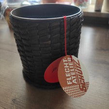 SCHÜTZ FLECHTATELIER ~ Tischabfalleimer ~ dunkelbraun   NEU UND UNBENUTZT