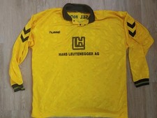Original Vintage SC Basel Nord Spieler Trikot Größe XXL Gelb Schwarz Schweiz #3