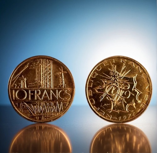 Frankreich francs münze - frankreich, 10