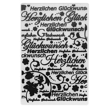 Prägeschablone herzlichen - prägeschablone,