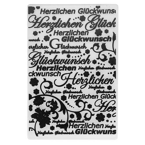 Prägeschablone herzlichen - prägeschablone,