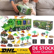 Dinosaurier Spielzeug ab 3 Jahre 23 Stück Truck Spielzeug mit Lichtern und Tönen
