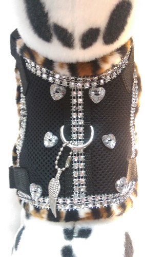 Hundegeschirr mit glitzer - s,