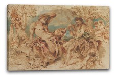 Kunstdruck Giovanni Benedetto Castiglione - Jugendliche spielt eine Pfeife für