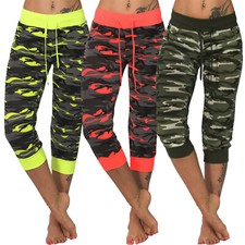 Hose Capri Jogging Neon Army