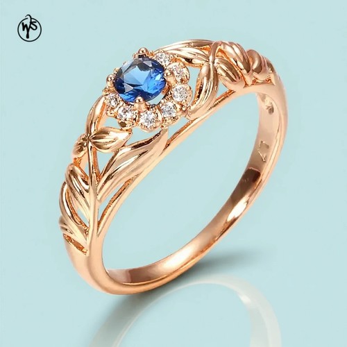 Ring mit blauem zirkonia - blauem,