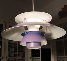 klasse PH 5  Designer Lampe Poul Henningsen für Louis Poulsen -lila- Label !!