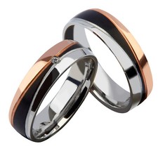 Paar Ring Partnerringe Verlobungsringe Eheringe Edelstahl Silber mit Gravur