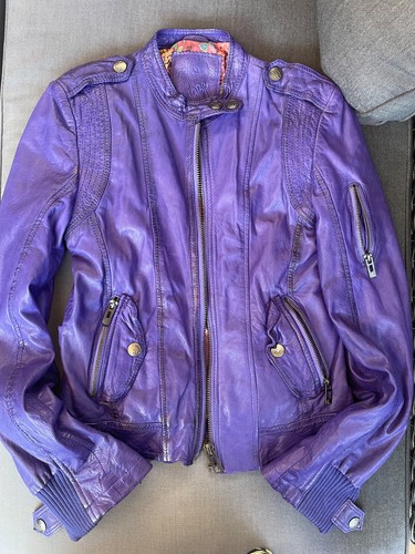 Maze lederjacke royalblau - maze,